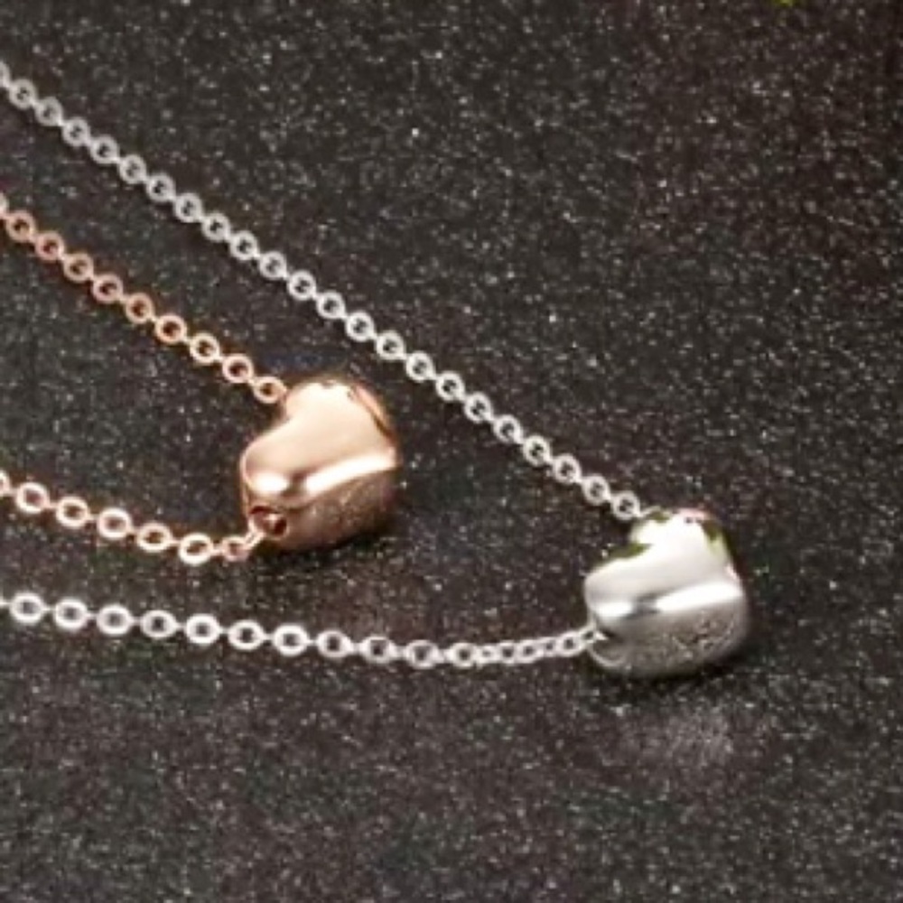 Rose Gold-Colored Heart Necklace